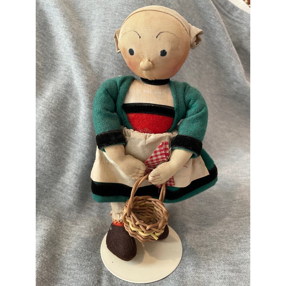 Old Doll Figurine Fabric Becassine Year 1950/60